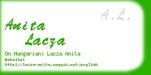 anita lacza business card